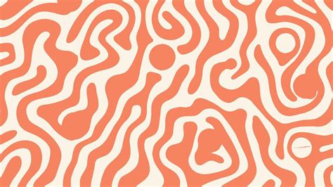 Free Vector Orange Curly Squiggle Pattern