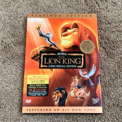 Disney Other The Lion King Platinum Edition Dvd Twodisc Poshmark