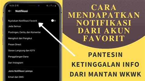 Tutorial Cara Mengatur Notifikasi Instagram Terbaru Tanpa Aplikasi