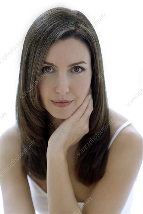 Smiling Woman Stock Image F002 6598 Science Photo Library