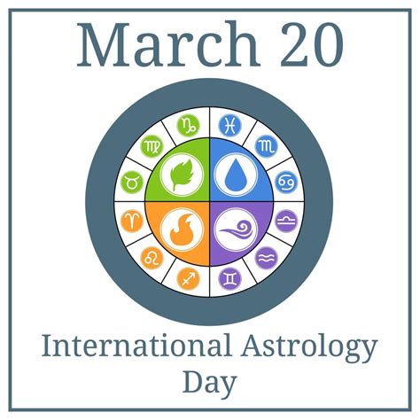 dia internacional da astrologia. 20 de março. calendário de férias de ...
