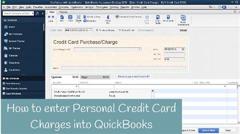 How To Enter Personal Credit Card Charges Into Quickbooks Youtube