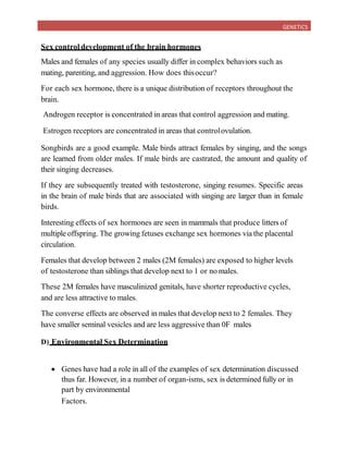 Sex Determination And Sexlinkedinheritance PPTX