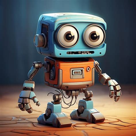 Premium Photo | Ilustration Art Pixar Style Funny Robot Cartoon ...