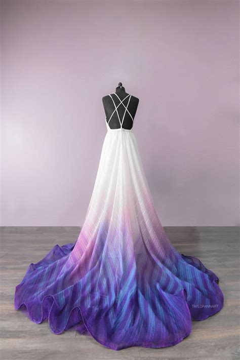 Purple Ombre Wedding Dress Purple Wedding Dress Dye Wedding Dress