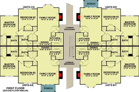 Apartment Complex with 8 Units - 83142DC | Architectural Designs ...