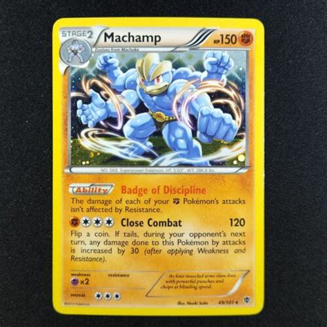 Machamp Cosmos Holo Plasma Blast Pokemon Card Ebay