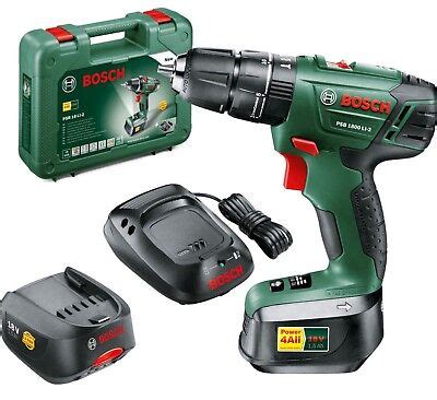 Bosch PSB 1800 LI 2 Cordless Combi Drill With Two 18 V Lithium Ion 2