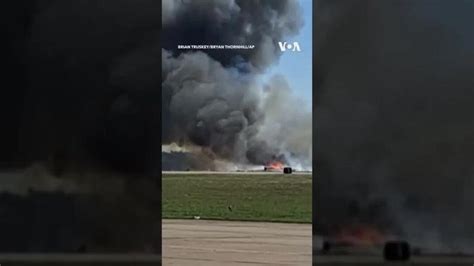 Two Aircraft Collide At Dallas Veterans Day Show Shorts Voa News