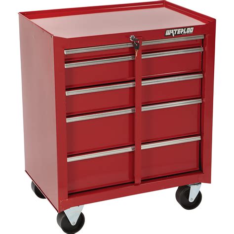 Waterloo 27in 5 Drawer Bottom Rolling Tool Cabinet Red Northern Tool