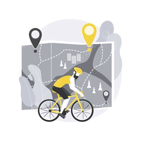 Bike Path Vector Design Images Bike Paths Network Abstract Concept