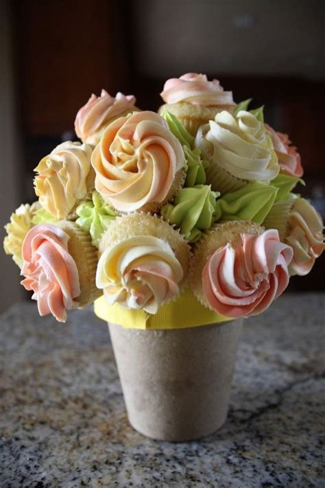 Edible Center Piece By Littlejo Cupcake Bouquet Cupcake Arrangements