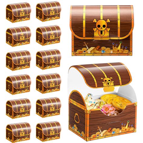 Buy Treasure Treat Chest Boxes Cardboard Pirate Treasure Treat Chest ...