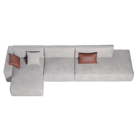 L-Shaped Contemporary Design Leather Corner Modular Sofa - Walmart.com