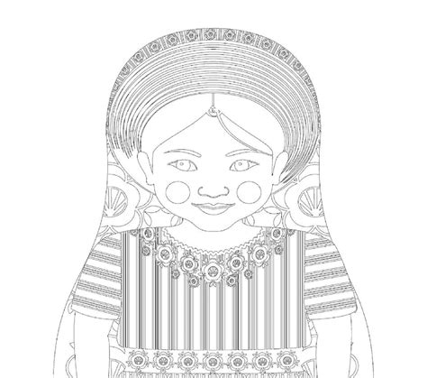 Guatemalan Coloring Sheet Printable File Traditional Folk Dress