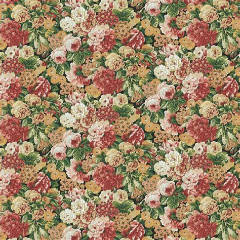 Rose Peony By Sanderson Amanpuri Red Devon Green Wallpaper