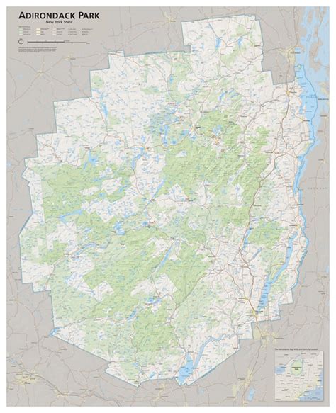 map york state adirondacks united states map