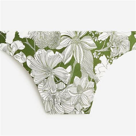J Crew Swim Jcrew Highrise Cheeky Bikini Bottom In Liberty Linear