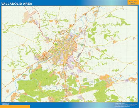 Road map Valladolid Spain | Wall maps