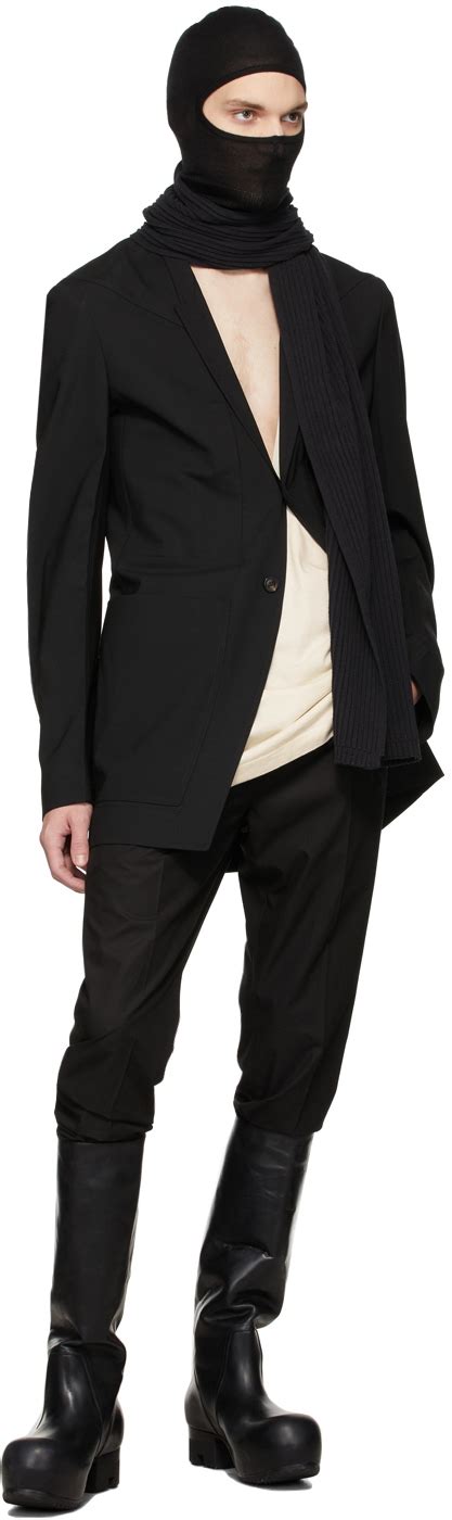 Rick Owens Black Lido Blazer Rick Owens