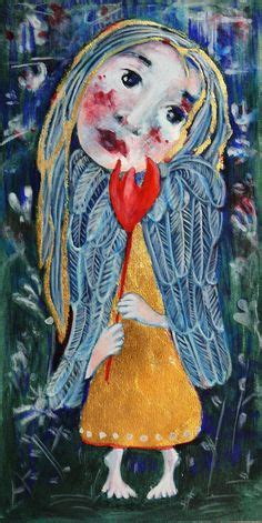 Angel Painting Folk Art Naive Art By Mariya Chimeva Ideas