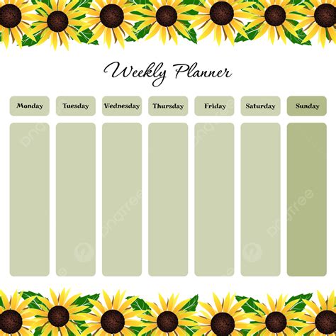 Weekly Planner Agenda Vector Design Images Weekly Planner Vertical