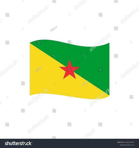 French Guiana Flags Icon Set French Stock Vector Royalty Free