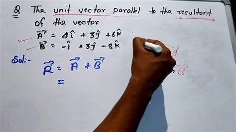 The Unit Vector Parallel To The Resultant Of The Vector A I J K And