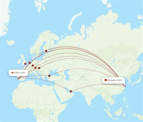 All Flight Routes From Lisbon To Shanghai Lis To Pvg Flight Routes