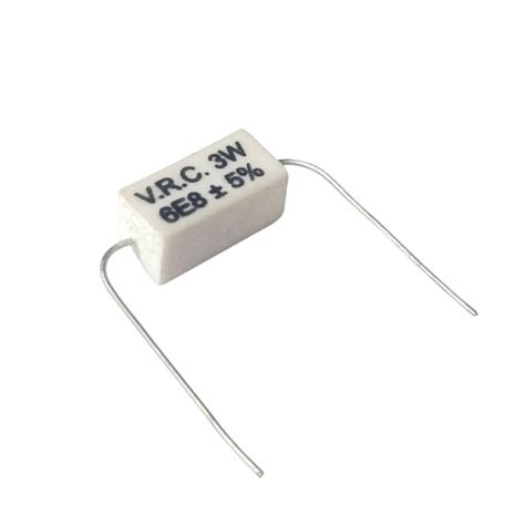 E W Axial Lead Ceramic Encased White Wire Wound Resistors