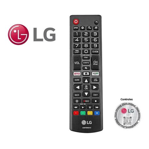 Controle Remoto Tv Lg Smart Netflix Amazon Novo Akb Original