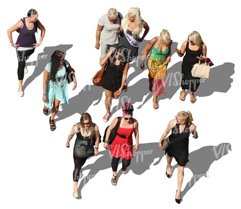 Group Of Walking Women Seen From Above Vishopper