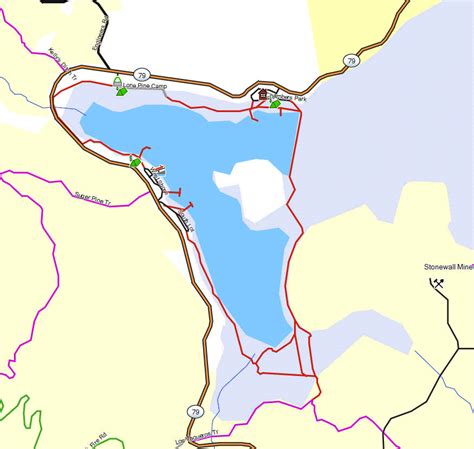 Lake Cuyamaca California Trail Map