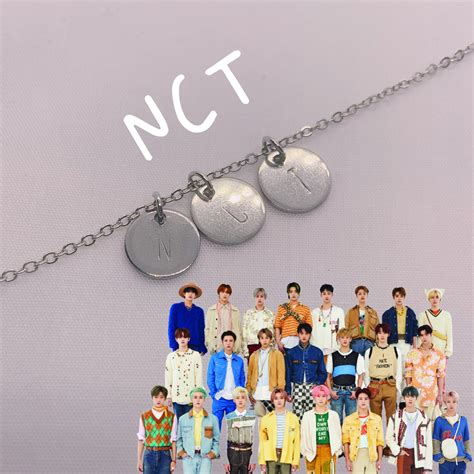 Nct Kpop Silver Necklace Bracelet 10mm Pendant Jaemin Etsy