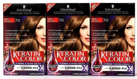 Boxes Schwarzkopf Keratin Color K Bond Ple Dark Blonde Permanent Hair Dye Hair Color