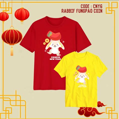 Jual KAOS IMLEK KELUARGA CNY6 RABBIT FUNGPAO COIN BAJU TSHIRT SET