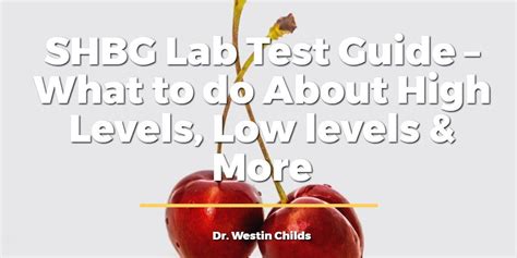 Shbg Lab Test Guide What To Do About High Levels Low Levels And More