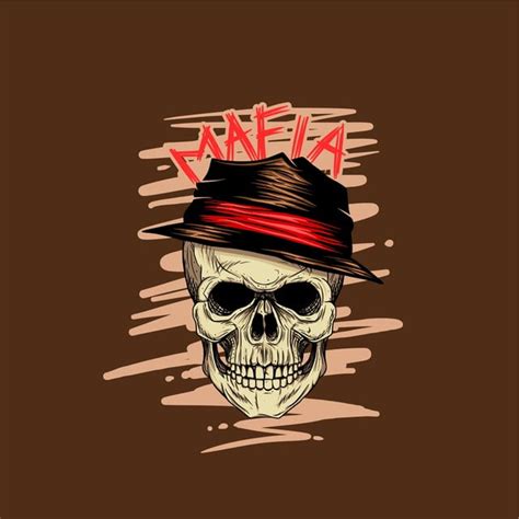 Skull Gangster Vector Hd Png Images Gangster Skull Wearing Hat Like A