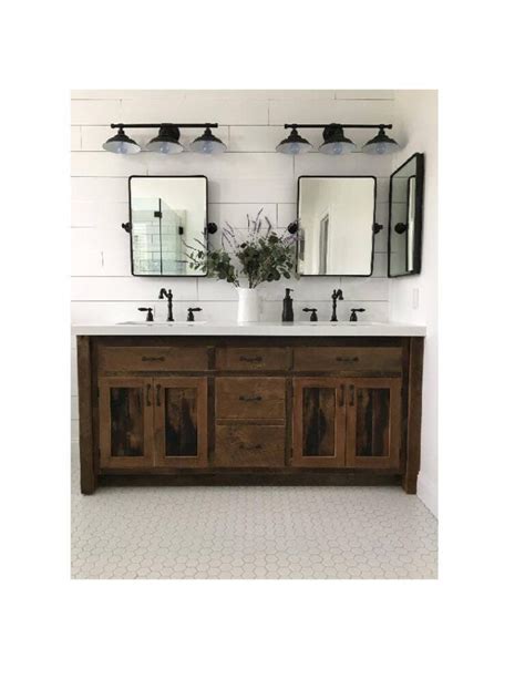 Rustic Double Sink Bathroom Vanity – Semis Online