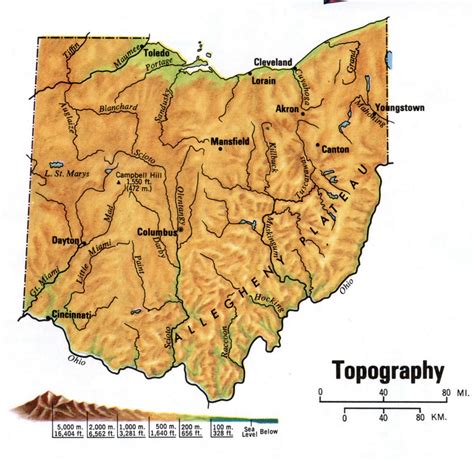 Topographic Map Of Ohio | Maps Of Ohio