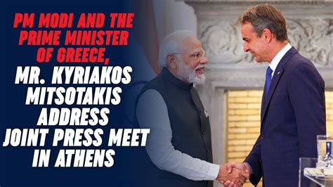 Pm Modi And The Prime Minister Of Greece Mr Kyriakos Mitsotakis