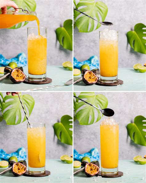 Passion Fruit Swizzle Cocktail