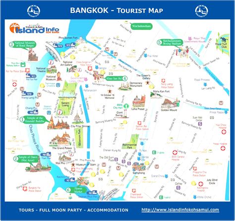 Bangkok travel map - Bangkok travel guide map (Thailand)