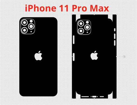 Apple IPhone 11 Pro Max Vector Cut File Skin Template Etsy