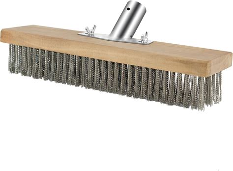 Yonill Stainless Steel Deck Scrub Brush With Long Handle