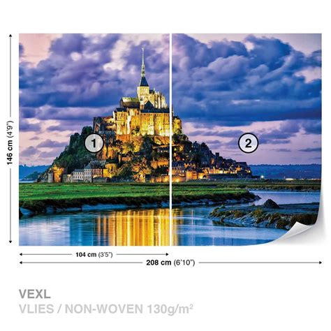 Fototapete Tapete Frankreich Mont Saint Michel Bei EuroPosters