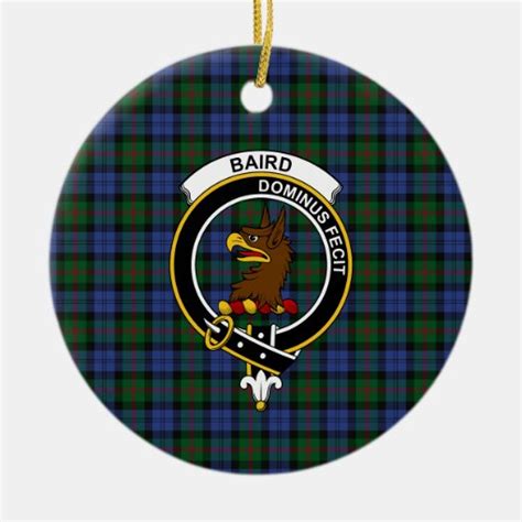 Scottish Clan Baird Tartan and Crest Ceramic Ornament | Zazzle