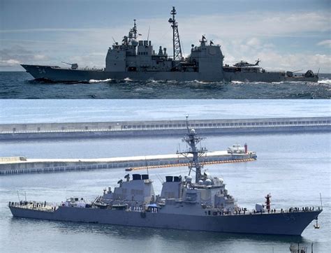 Us Warships Sail Through Taiwan Strait Inquirer News