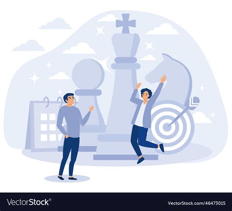 Business strategy concept chess game chess pieces Vector Image