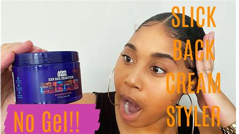 Slick Back Bun On Natural Curly Hair No Gel Afro Sheen Slick Back Cream Styler Youtube